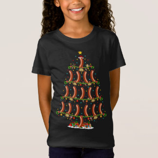 Camiseta Salsicha Lover Xmas Papais noeis de iluminação sal