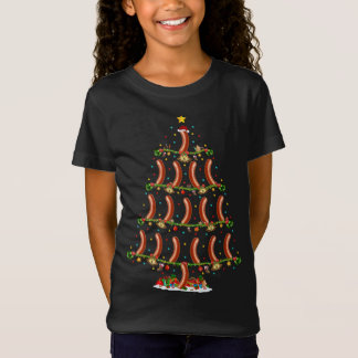 Camiseta Salsicha Lover Xmas Papais noeis de iluminação sal