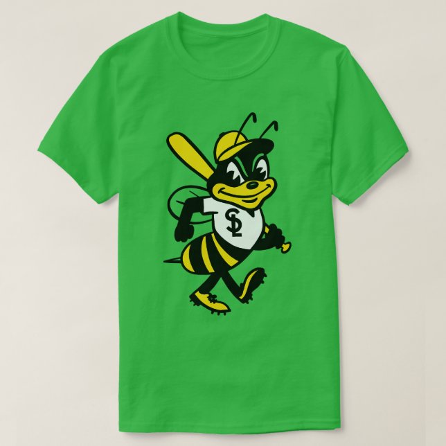 Camiseta Salt Lake Bees Retro Bee Mascot (Frente do Design)