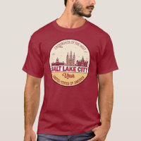 Salt Lake City Utah Cidade Skyline Emblem
