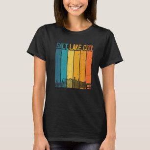 Camiseta Salt Lake City Utah EUA Retrô Vintage Pôr do Sol S