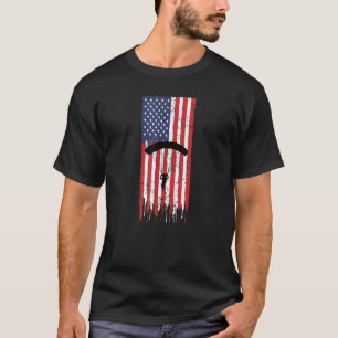 Camiseta Saltador Americano Divertido Paracaidista Paracaíd