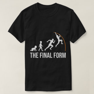 Camiseta Saltador de Vara Engraçado Evolução Forma Final