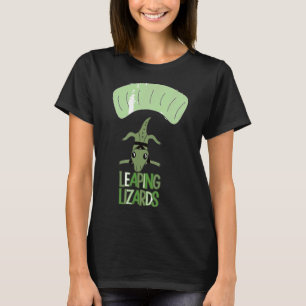 Camiseta Saltando Gráficos de Répteis de Paraquedismo de La
