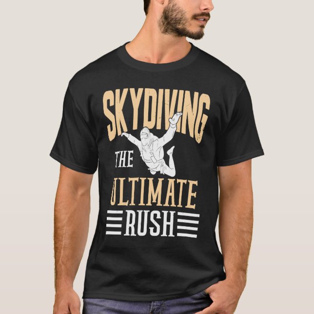 Camiseta Saltar de paraquedas o rush supremo (Frente)