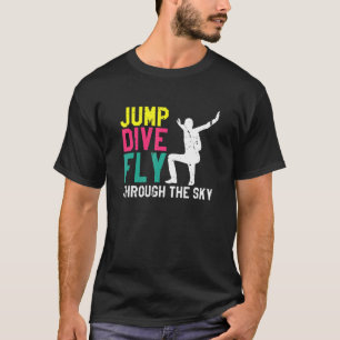 Camiseta Salte Mergulhe VOE Pelo Céu Skydiving Retro Legal