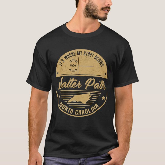 Camiseta Salter Path North Carolina É onde minha história i (Frente)