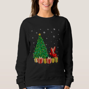 Camiseta Salto Alto Da Árvore Xmas Iluminação Santa Hat Alt