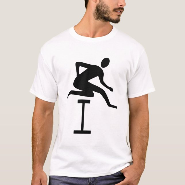 Camiseta Salto com obstáculos - Preto (Frente)