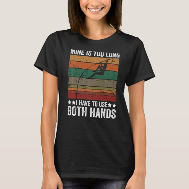 Camiseta Salto com Vara Retrô Minha Vara é Muito Longa para (Frente)