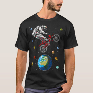 Camiseta Salto de Bicicleta de Astronauta