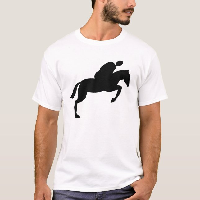 Camiseta Salto de Cavalo - Preto (Frente)