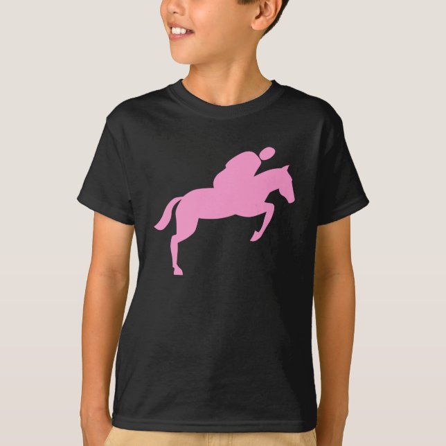 Camiseta Salto de Cavalo - Rosa (Frente)