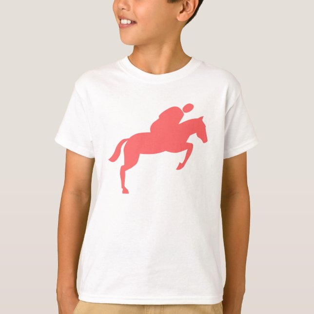 Camiseta Salto de Cavalo - Rosa Tropical (Frente)