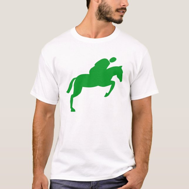 Camiseta Salto de Cavalo - Verde-Grama (Frente)