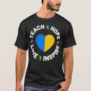 Camiseta Salto de Ensino de Fita de Sensibilização para o D
