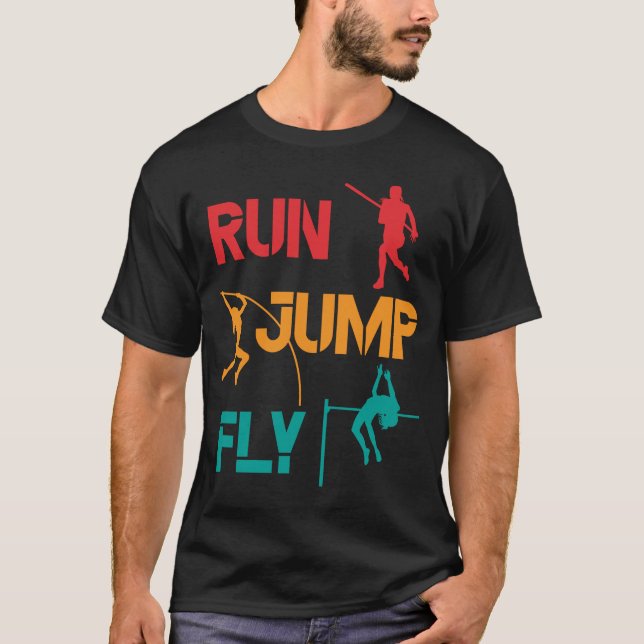 Camiseta Salto de Garotas em Corrida Saltando (Frente)