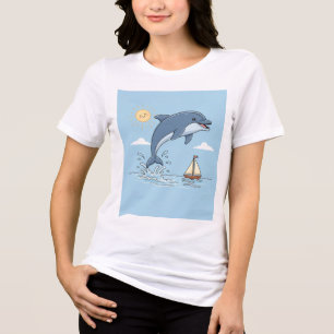 Camiseta Salto de Golfinho Divertido