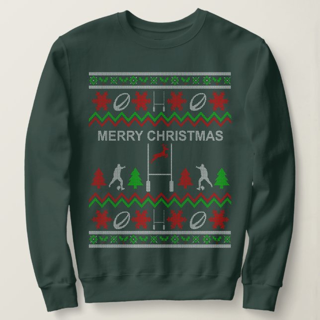 Camiseta Salto de Natal do Rugby (Frente do Design)