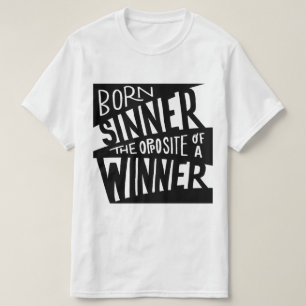 Camiseta Salto de Sobreposição Preto/Branco do nascer