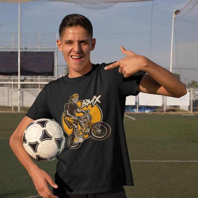 Camiseta Salto do Cavaleiro de Caveira BMX (Criador carregado)