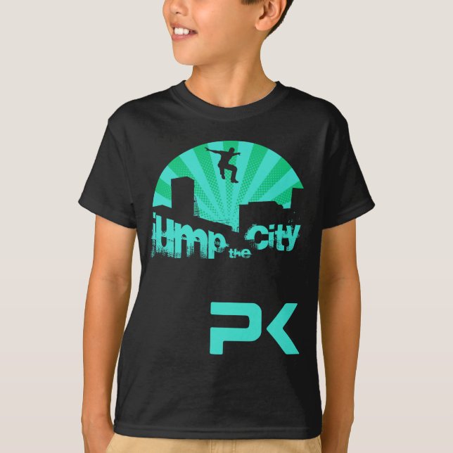 Camiseta Salto do telhado de Parkour (Frente)