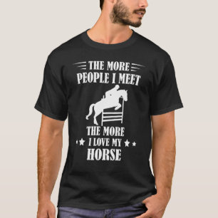 Camiseta Salto em altura O Mais Pessoas Show de Cavalo Ingl