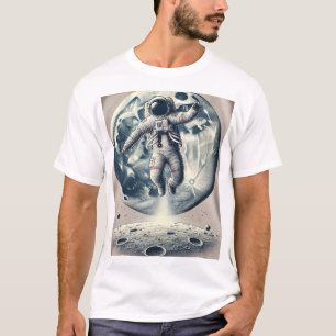 Camiseta : "Salto Lunar: Teto Astronauta Estilo Gravidade"