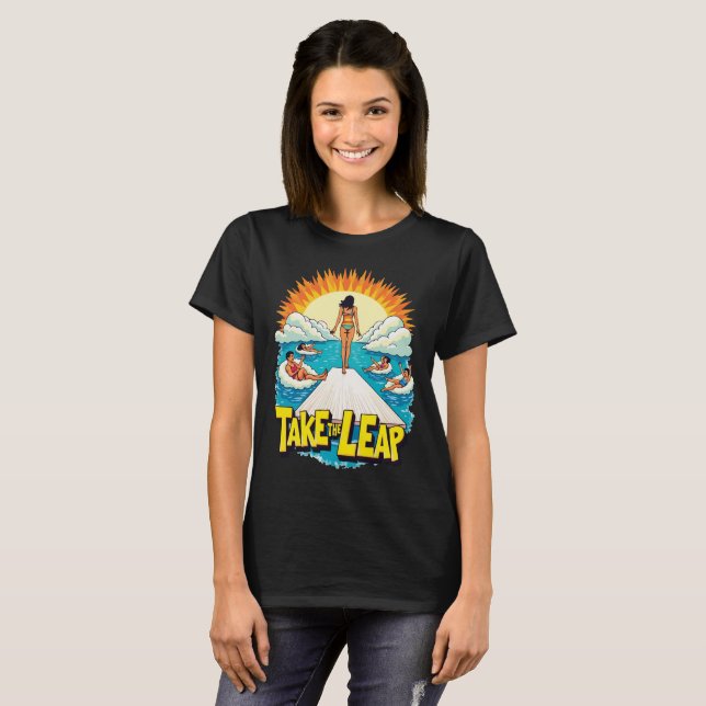 Camiseta Salto: Negrito e Empoderadora Nadadora (Frente Completa)