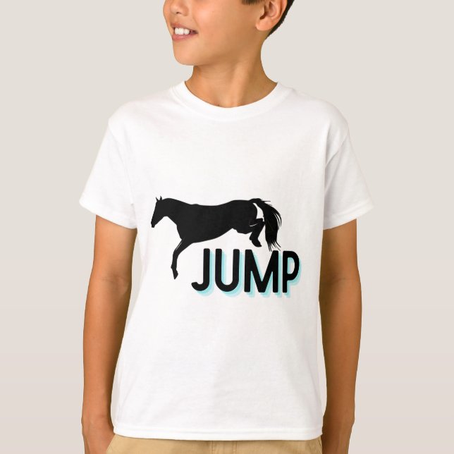 Camiseta salto saltador cavalo equestre (Frente)