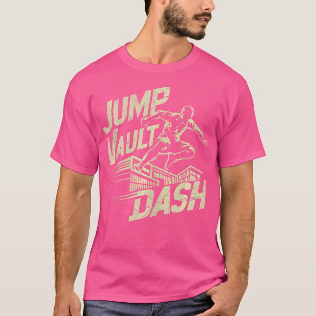 Camiseta Salto Vault Dash Parkour (Frente)
