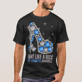 Camiseta Saltos Combatem Como Um Chefe Tipo 1 Diabetes T1d 