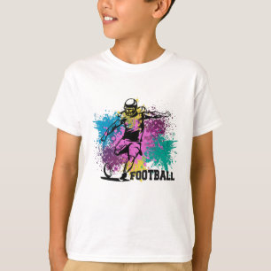 Camiseta Saltos de Cor Grungy de Futebol Americano