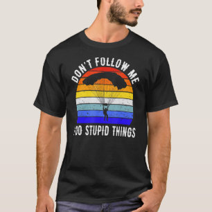 Camiseta Saltos de Paraquedas Antigos Esportes Radicais Ret