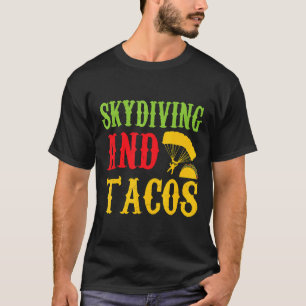 Camiseta Saltos De Paraquedas E Tacos Amantes De Animais De