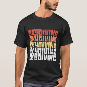 Camiseta Saltos de Paraquedas Retro Angustiado Salto de Par