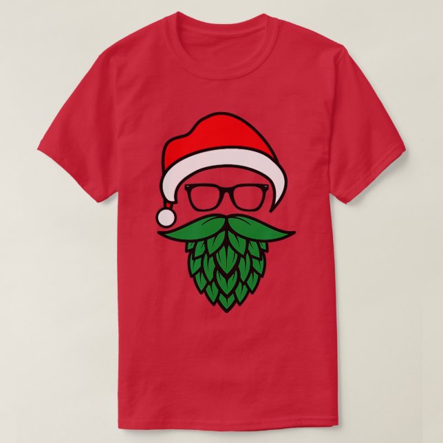 Camiseta Saltos Papais noeis hipsteres Beard Natal para ama (Frente do Design)