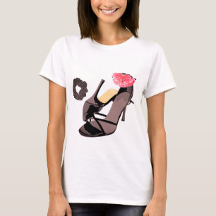 Camiseta Saltos Pretos Elegantes & Arte de Cravo – Feminino