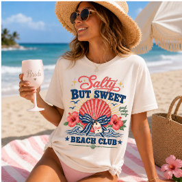 Camiseta Salty But Sweet Beach Club Coastal Bachelorette