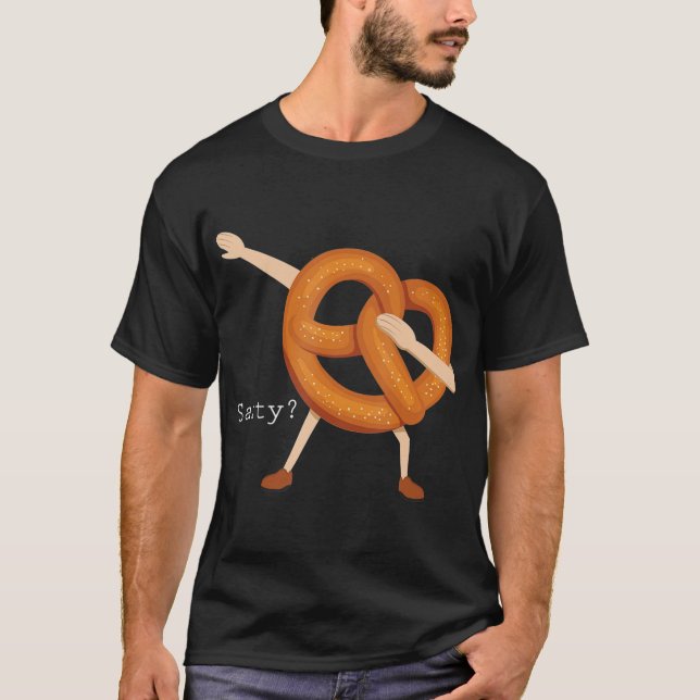 Camiseta Salty Dabbing Soft Pretzel Funny Foodie Baker (Frente)