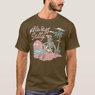 Camiseta Salty Funny Summer Skeleton Palm 