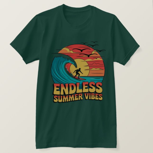 Camiseta Salty Kisses e Sonhos Sunset (Frente do Design)