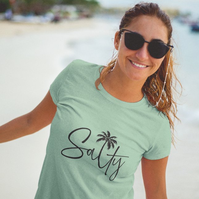 Camiseta Salty Palm Design (Salty Palm Design Tri-Blend Shirt (4 Her))