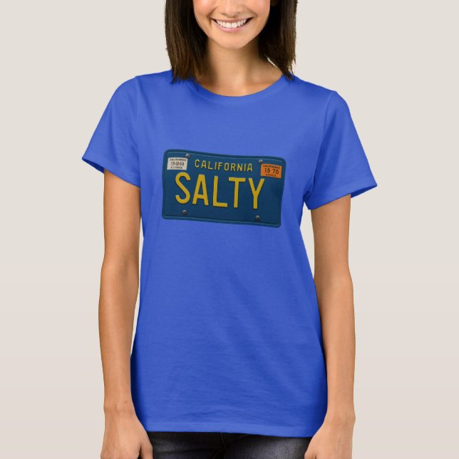 Camiseta Salty -Retro 1969 California License Plate Graphic (Frente)