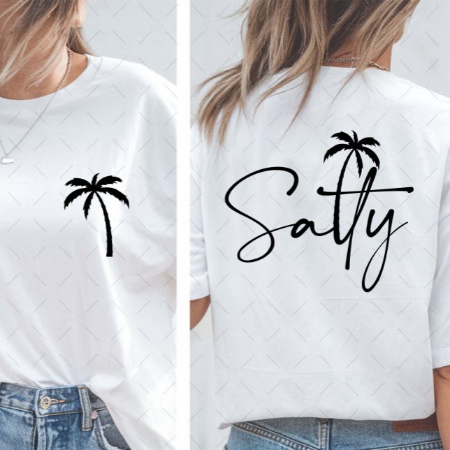 Camiseta Salty Summer Vibes Palm Tree (Criador carregado)