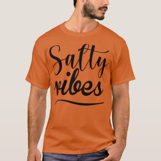 Camiseta Salty Vibes Divertido Surf Verão Areia Praia Desig