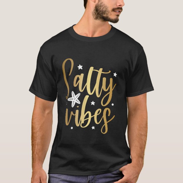 Camiseta Salty Vibes Summer Vacation Beach (Frente)