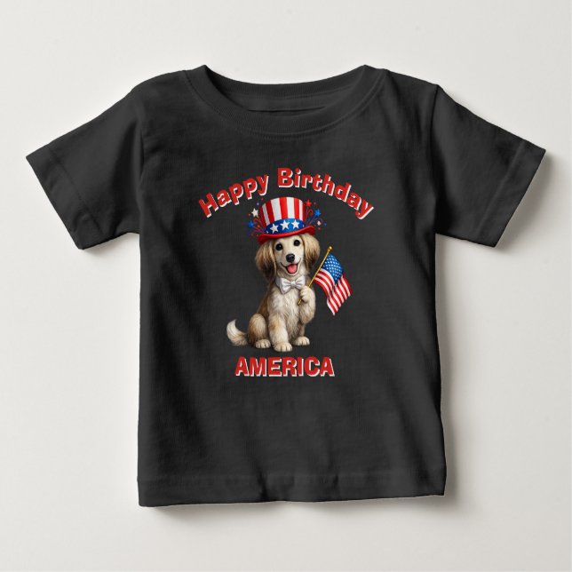 Camiseta Saluki (2aa) Patriótico Kid (Frente)