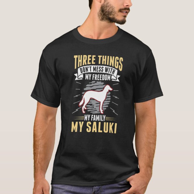 Camiseta Saluki Family Persian Greyhound Saluki (Frente)