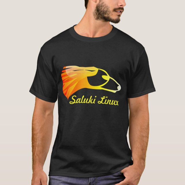 Camiseta Saluki Linux (Frente)